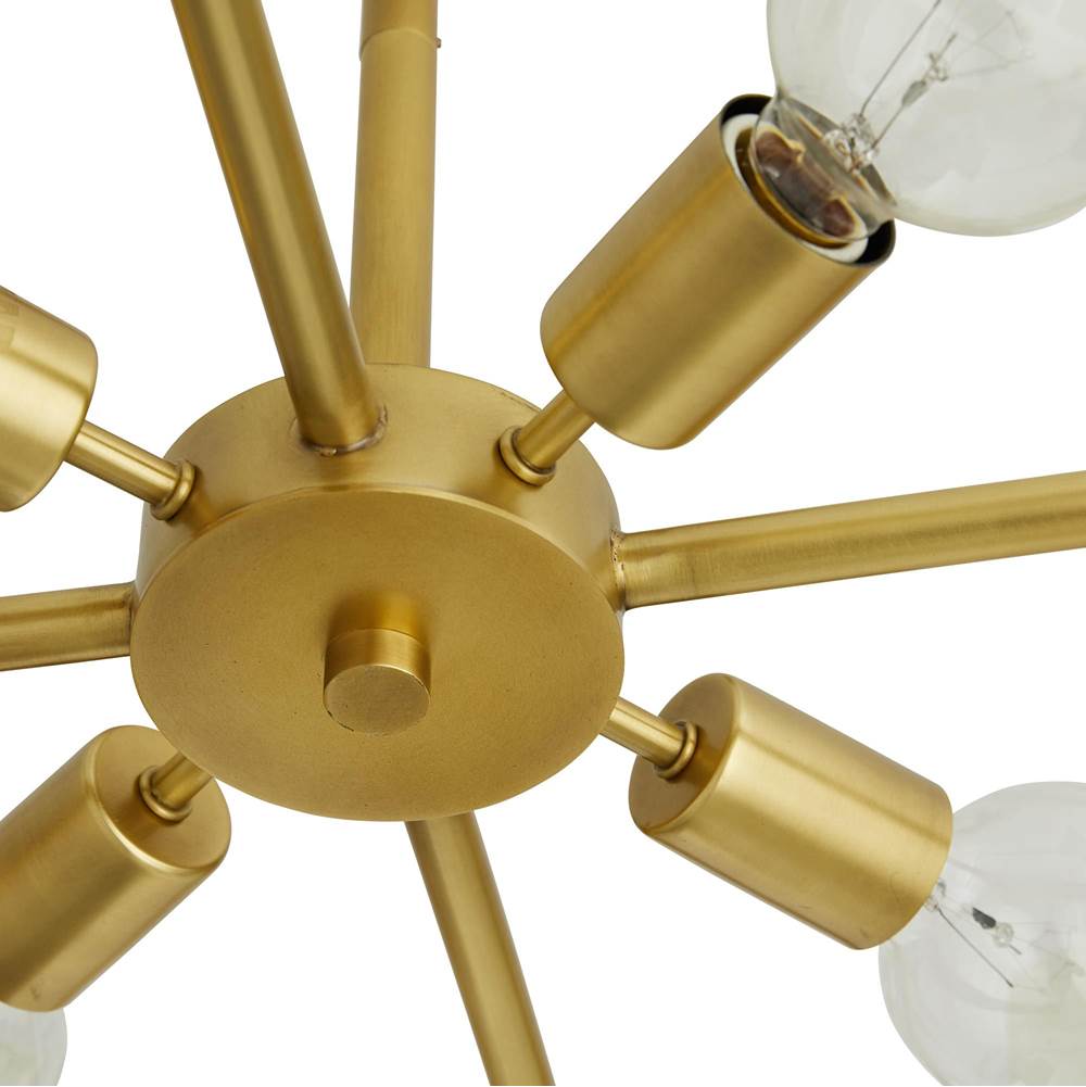 Arteriors Home 89312  4 Light/antique Brass/organic Seedy Glass Image 2