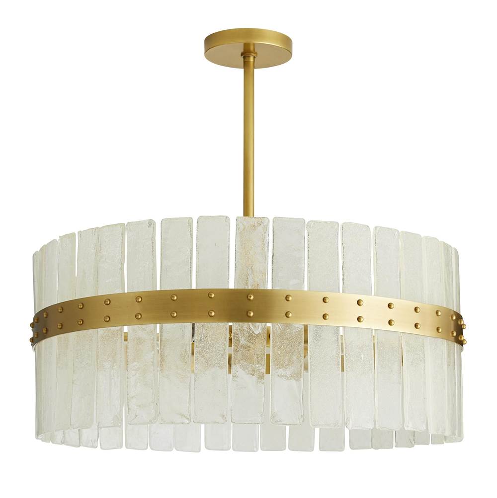 Arteriors Home 89312  4 Light/antique Brass/organic Seedy Glass Image 1
