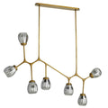 Arteriors Home 89313  7 Light/antique Brass/smoke Luster Glass Image 1