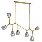 Arteriors Home 89313  7 Light/antique Brass/smoke Luster Glass Image 1