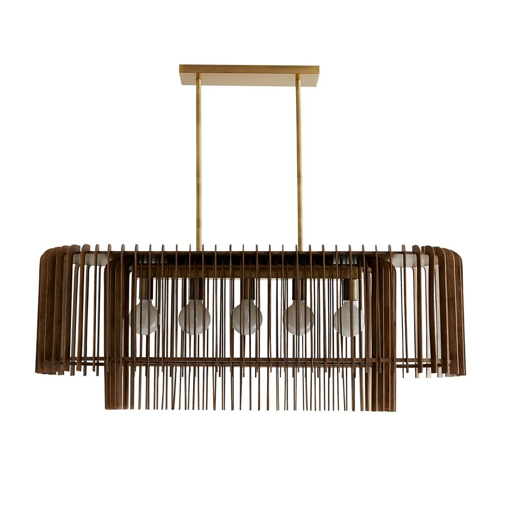 Arteriors Home 89334  5 Light/dark Walnut/antique Brass Image 1