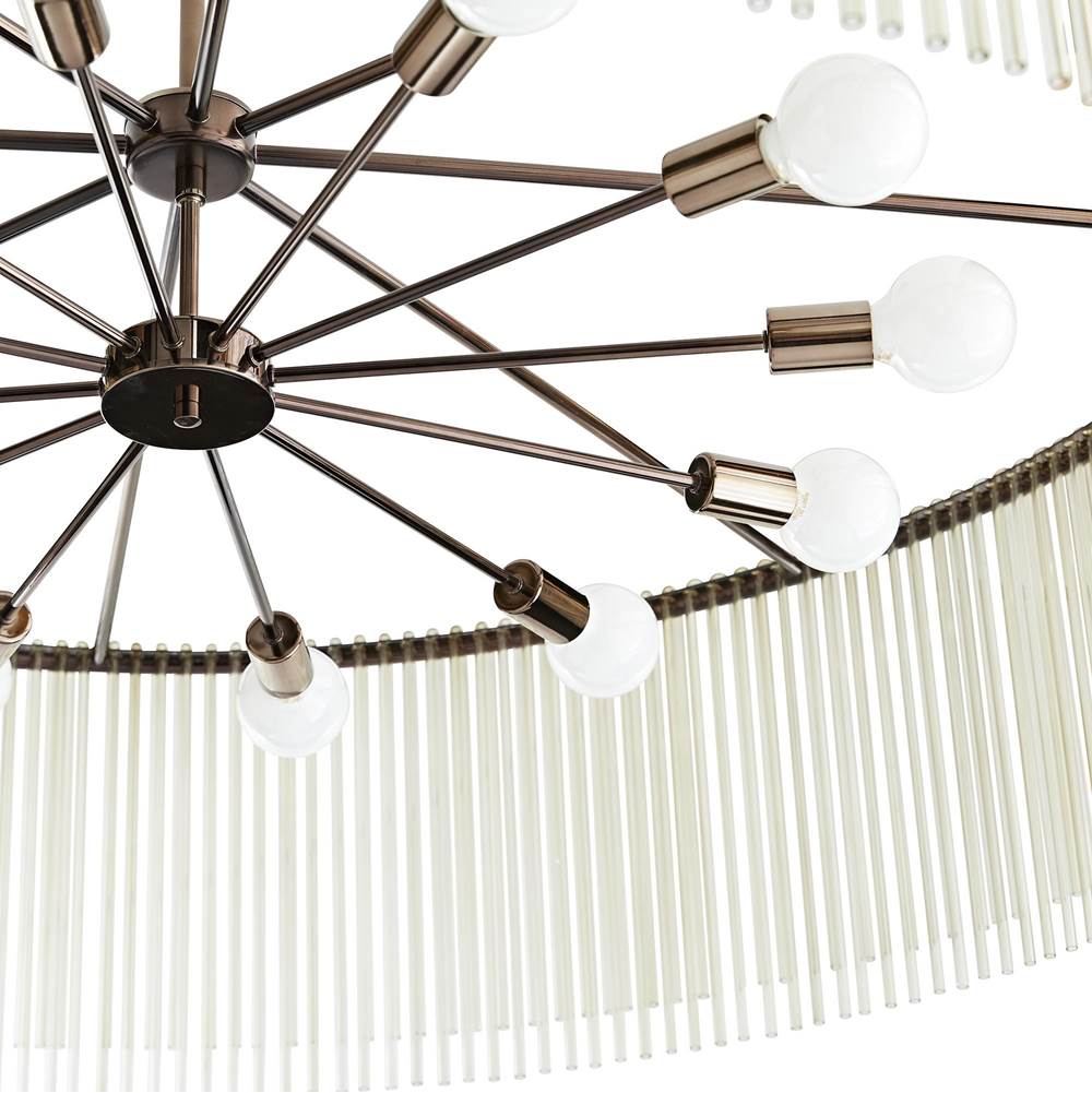 Arteriors Home 89422  12 Light/brown Nickel/smoke Glass Image 3