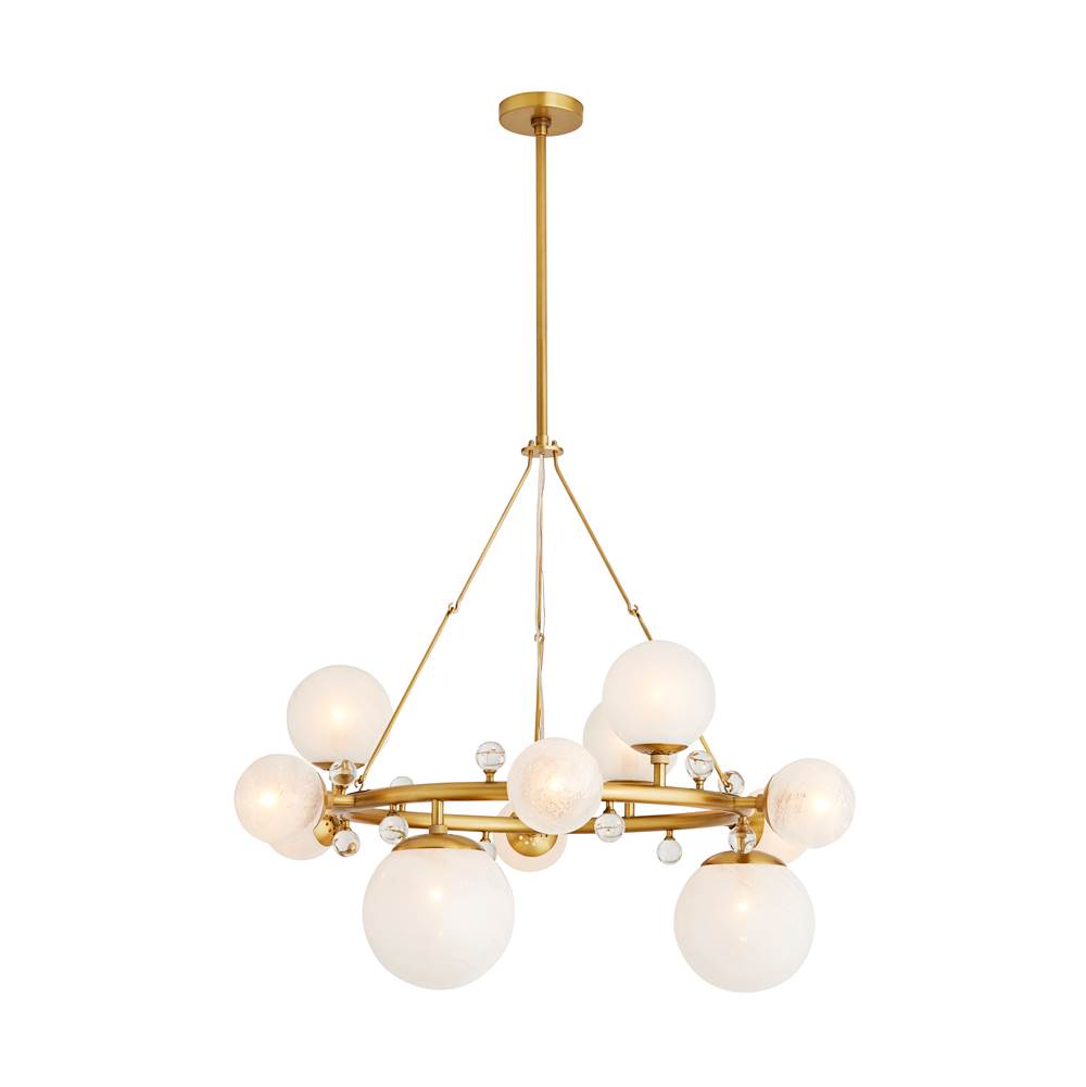 Arteriors Home 89447 Antique Brass 12 Light/antique Brass/opal Swirl Glass Image 7