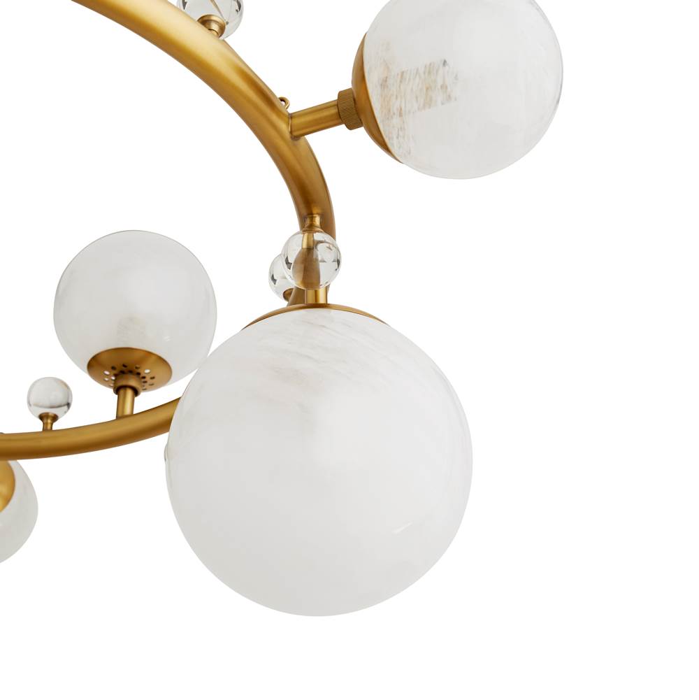 Arteriors Home 89447 Antique Brass 12 Light/antique Brass/opal Swirl Glass Image 5