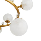 Arteriors Home 89447 Antique Brass 12 Light/antique Brass/opal Swirl Glass Image 5