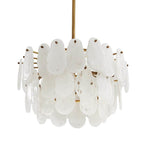 Arteriors Home  3 Light/antique Brass/white Marbled Glass