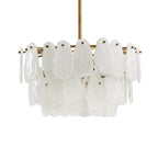 Arteriors Home 89454  3 Light/antique Brass/white Marbled Glass Image 1