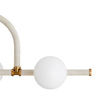 Arteriors Home 89467 Antique Brass 6 Light/antique Brass/cream Leather/opal Glass Image 6