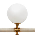 Arteriors Home 89467 Antique Brass 6 Light/antique Brass/cream Leather/opal Glass Image 5