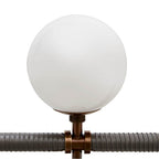 Arteriors Home 89469 Heritage Brass 6 Light/heritage Brass/graphite Leather/opal Glass Image 5