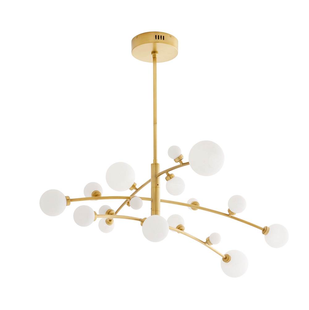 Arteriors Home 89481  Antique Brass/opal Swirl Image 4