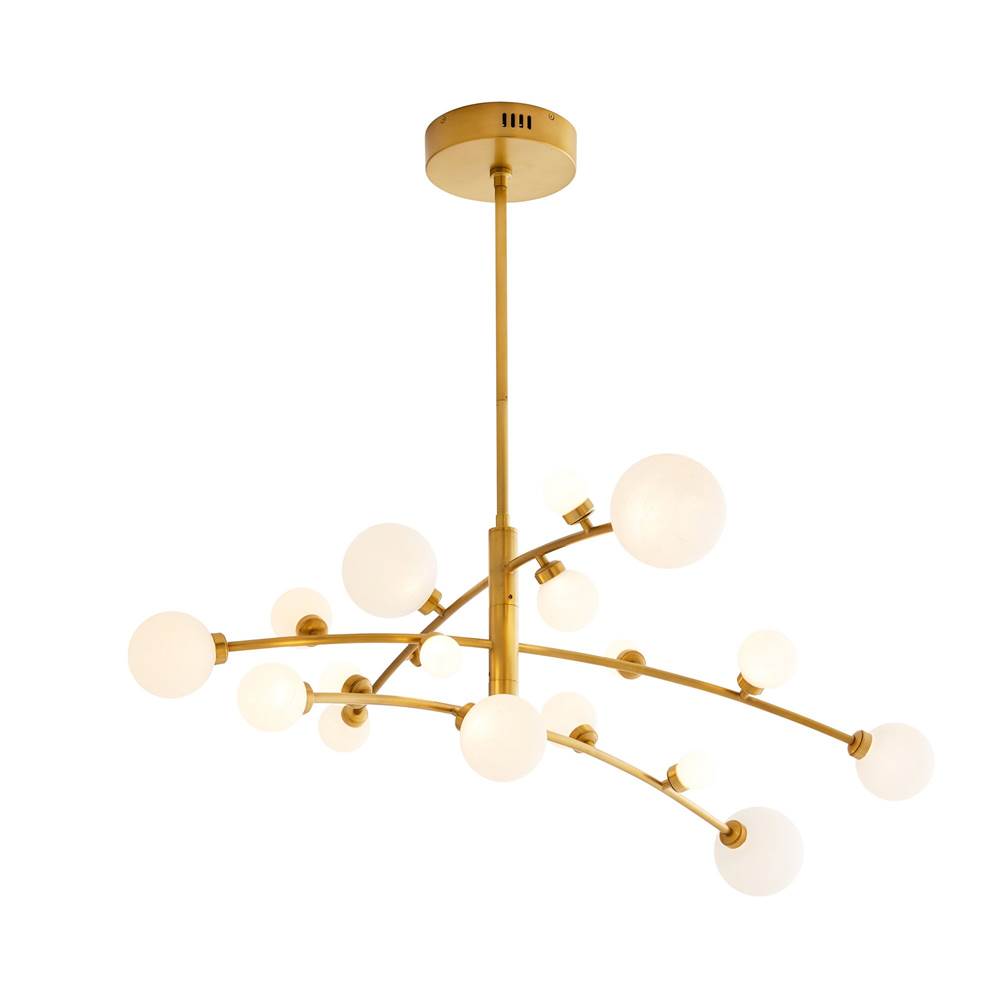 Arteriors Home 89481  Antique Brass/opal Swirl Image 3