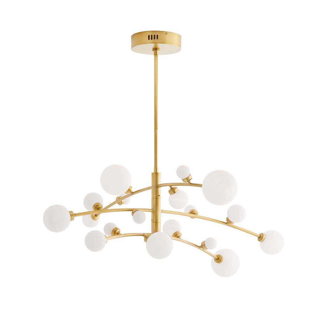 Arteriors Home 89481  Antique Brass/opal Swirl Image 1
