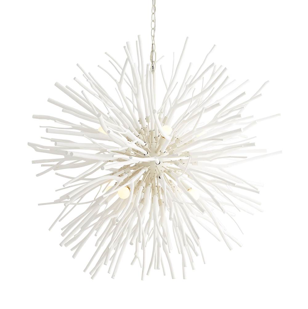Arteriors Home  8 Light/white Wash Wood/white Iron