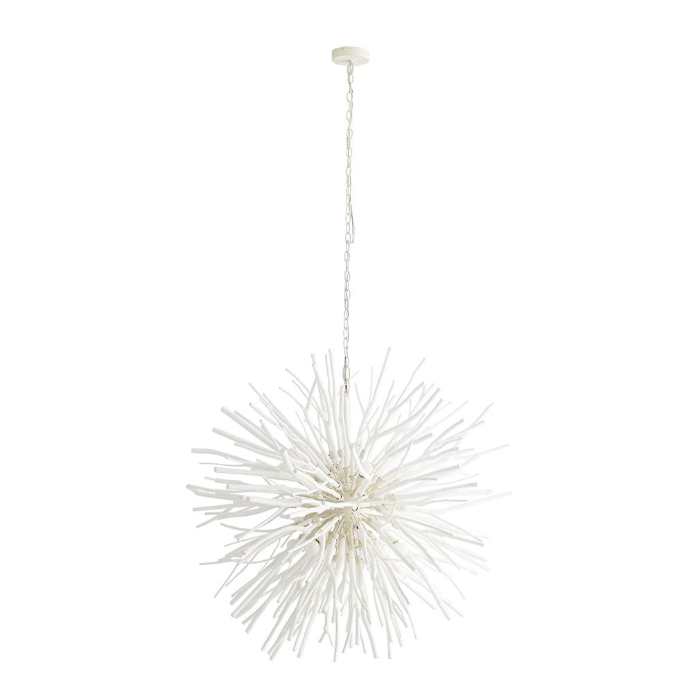 Arteriors Home 89564  8 Light/white Wash Wood/white Iron Image 4