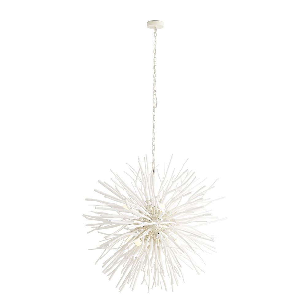 Arteriors Home 89564  8 Light/white Wash Wood/white Iron Image 3