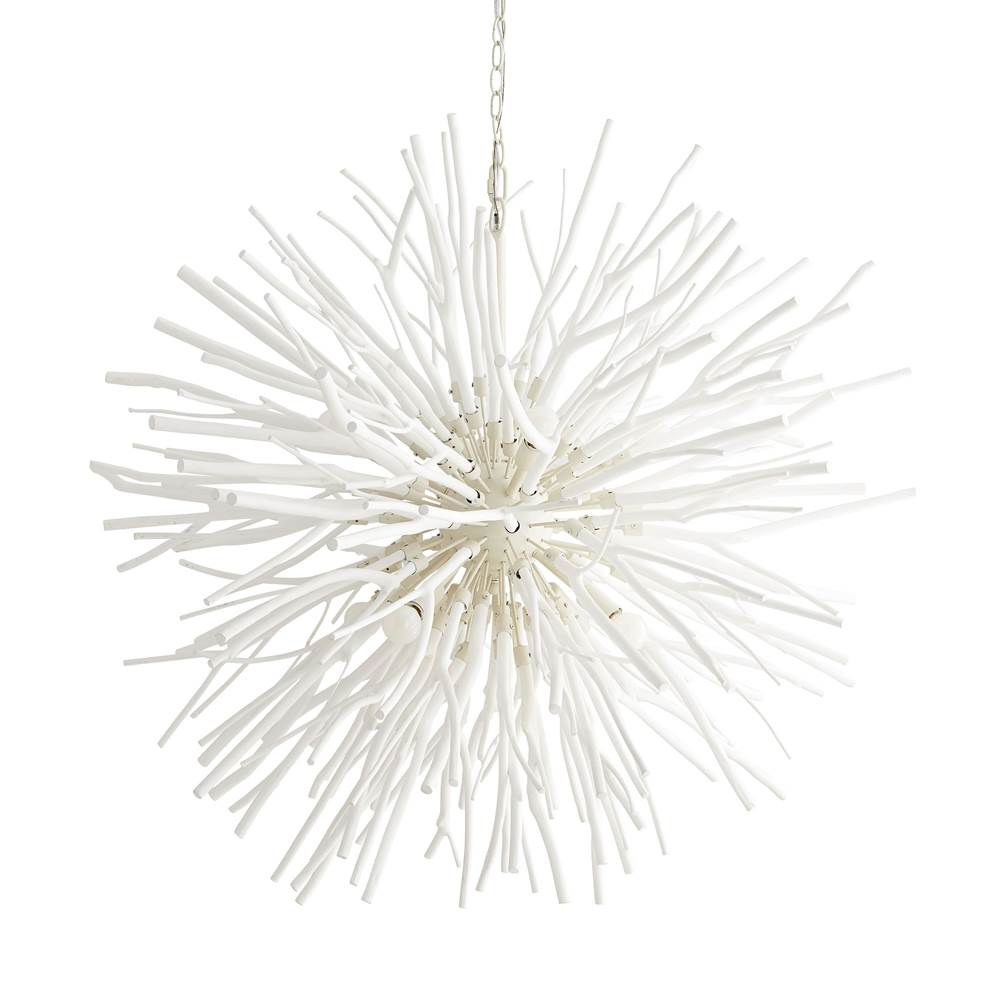Arteriors Home 89564  8 Light/white Wash Wood/white Iron Image 1