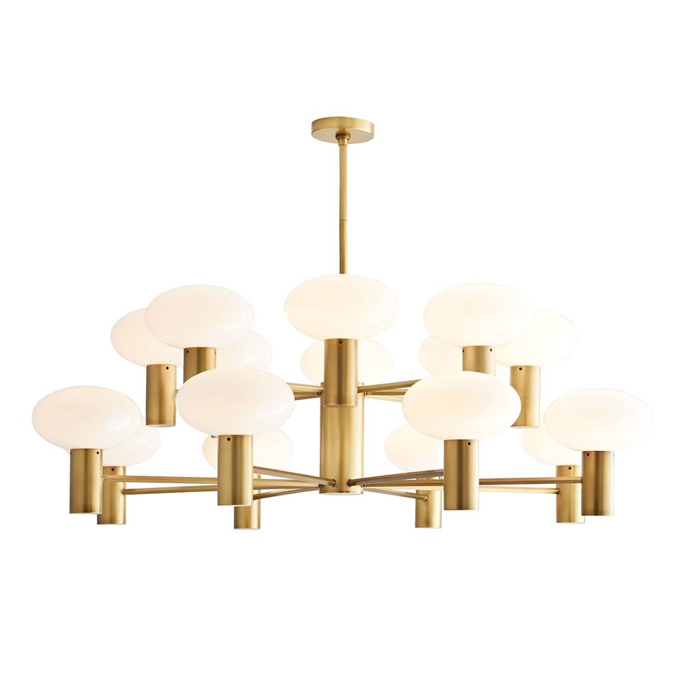 Arteriors Home  16 Light/antique Brass/opal Glass