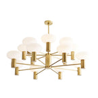 Arteriors Home 89628  16 Light/antique Brass/opal Glass Image 3