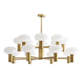 Arteriors Home 89628  16 Light/antique Brass/opal Glass Image 1