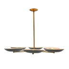 Arteriors Home  6 Light/cadet Blue/antique Brass