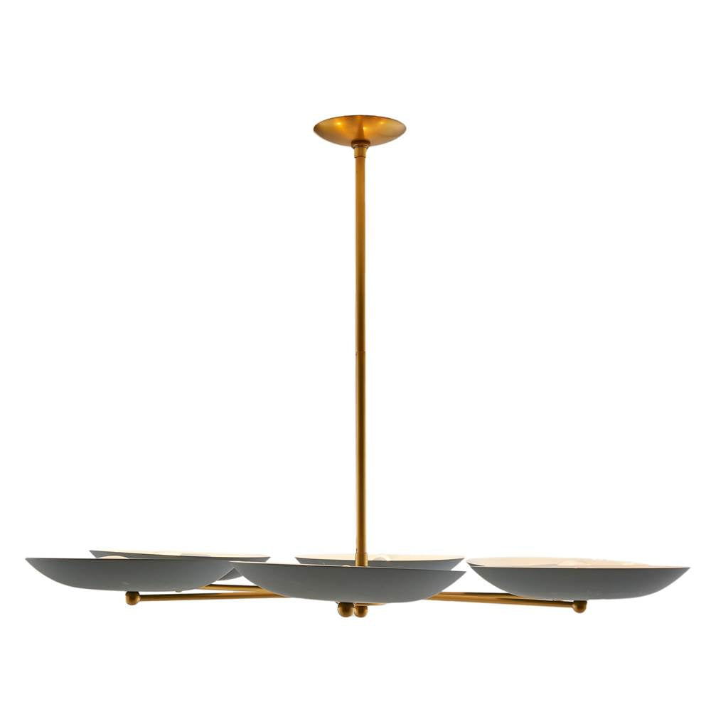 Arteriors Home 89648  6 Light/cadet Blue/antique Brass Image 3