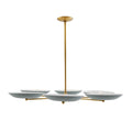 Arteriors Home 89648  6 Light/cadet Blue/antique Brass Image 1