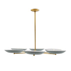 Arteriors Home 89648  6 Light/cadet Blue/antique Brass Image 1