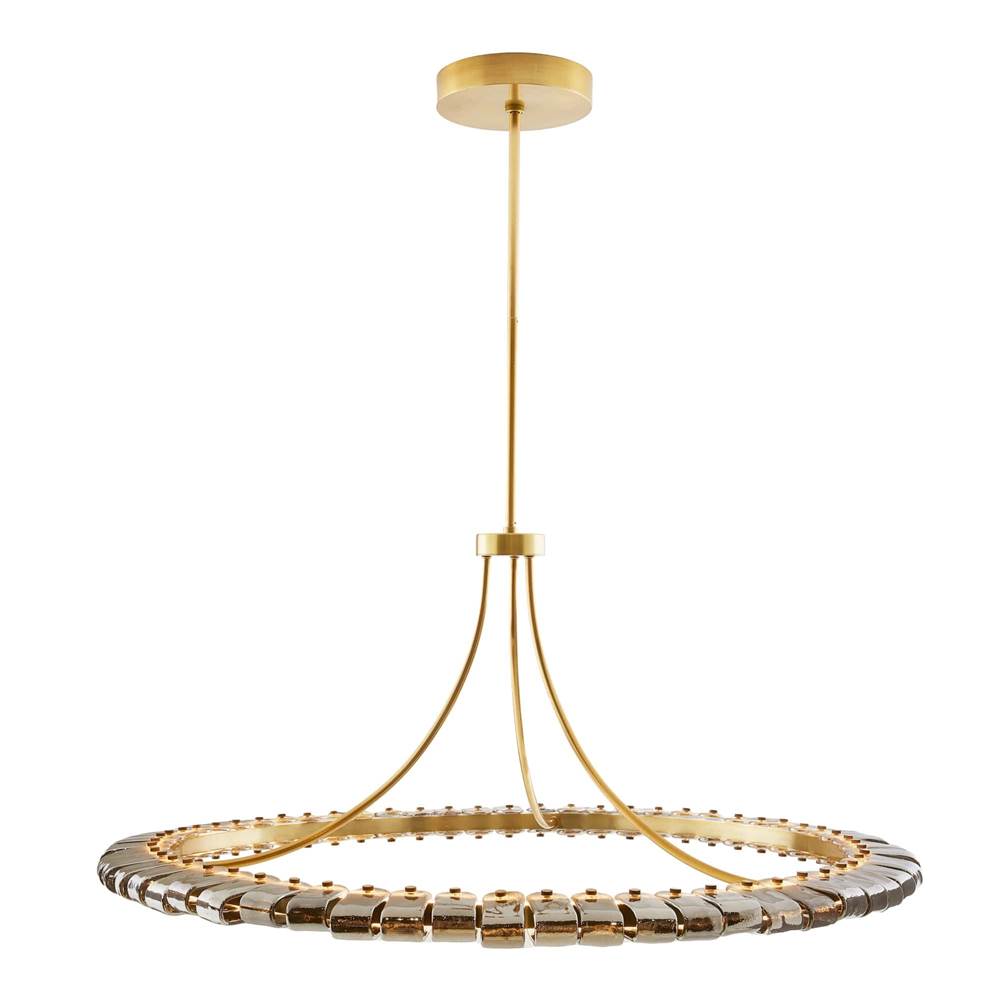 Arteriors Home  Led/smoke Luster Glass/antique Brass