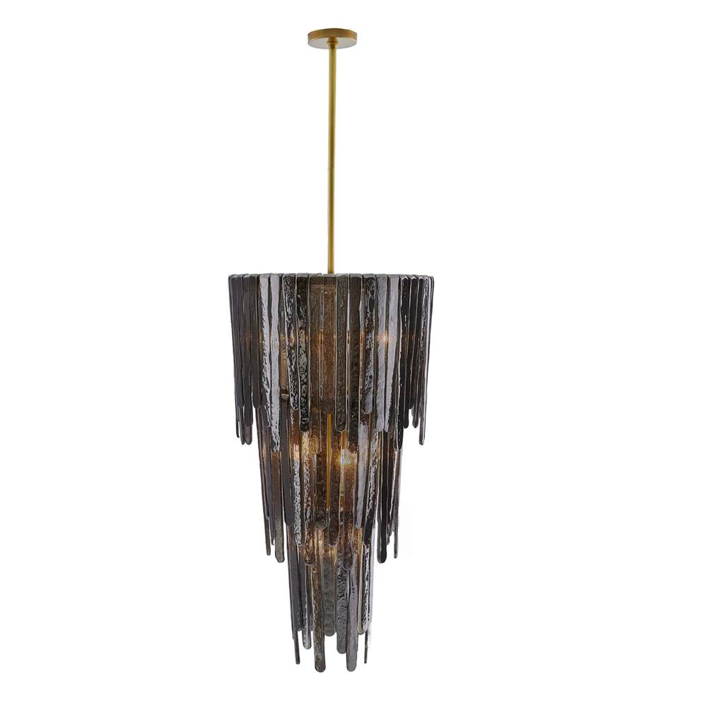 Arteriors Home  7 Light/smoke Luster Glass/antique Brass