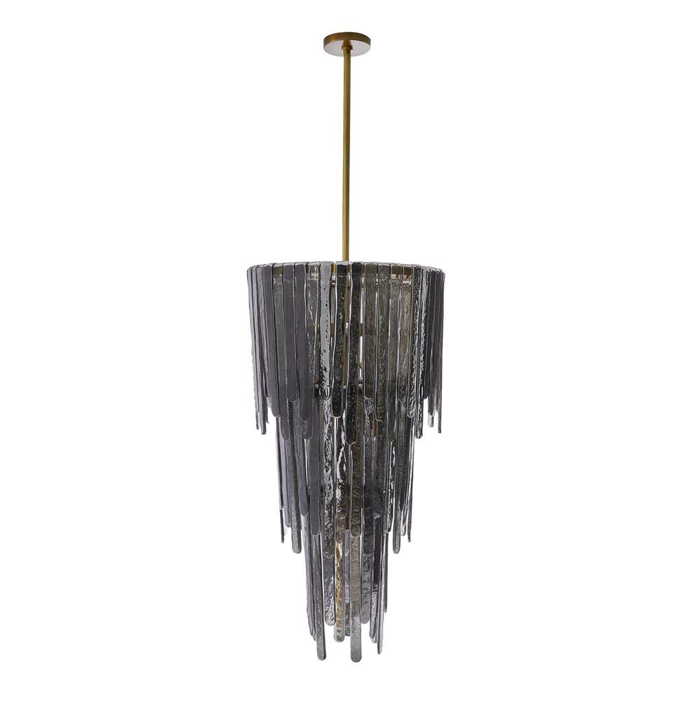 Arteriors Home 89662  7 Light/smoke Luster Glass/antique Brass Image 4
