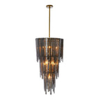 Arteriors Home 89662  7 Light/smoke Luster Glass/antique Brass Image 3