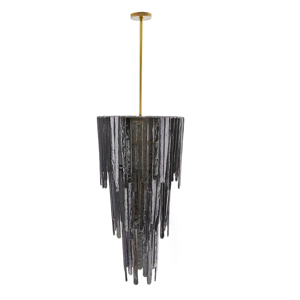 Arteriors Home 89662  7 Light/smoke Luster Glass/antique Brass Image 1