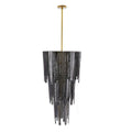 Arteriors Home 89662  7 Light/smoke Luster Glass/antique Brass Image 1