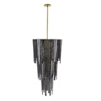 Arteriors Home 89662  7 Light/smoke Luster Glass/antique Brass Image 1