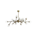 Arteriors Home 89966  18 Light/vintage Brass/seedy Glass/swivel Arms Image 1