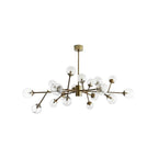Arteriors Home 89966  18 Light/vintage Brass/seedy Glass/swivel Arms Image 1