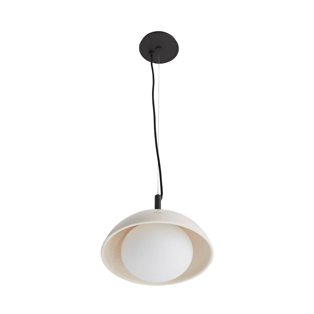 Arteriors Home DA49002 Ivory Stained Crackle 1 Light/ivory Stained Crackle Ceramic/frosted Glass Image 4