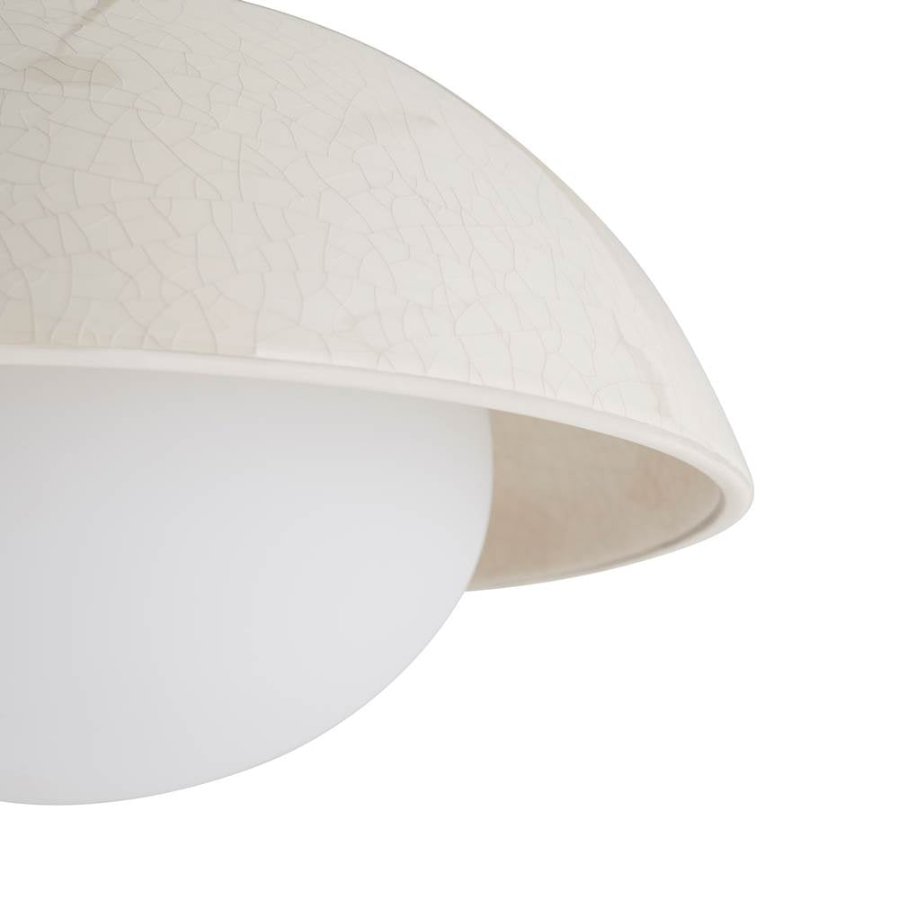 Arteriors Home DA49002 Ivory Stained Crackle 1 Light/ivory Stained Crackle Ceramic/frosted Glass Image 3