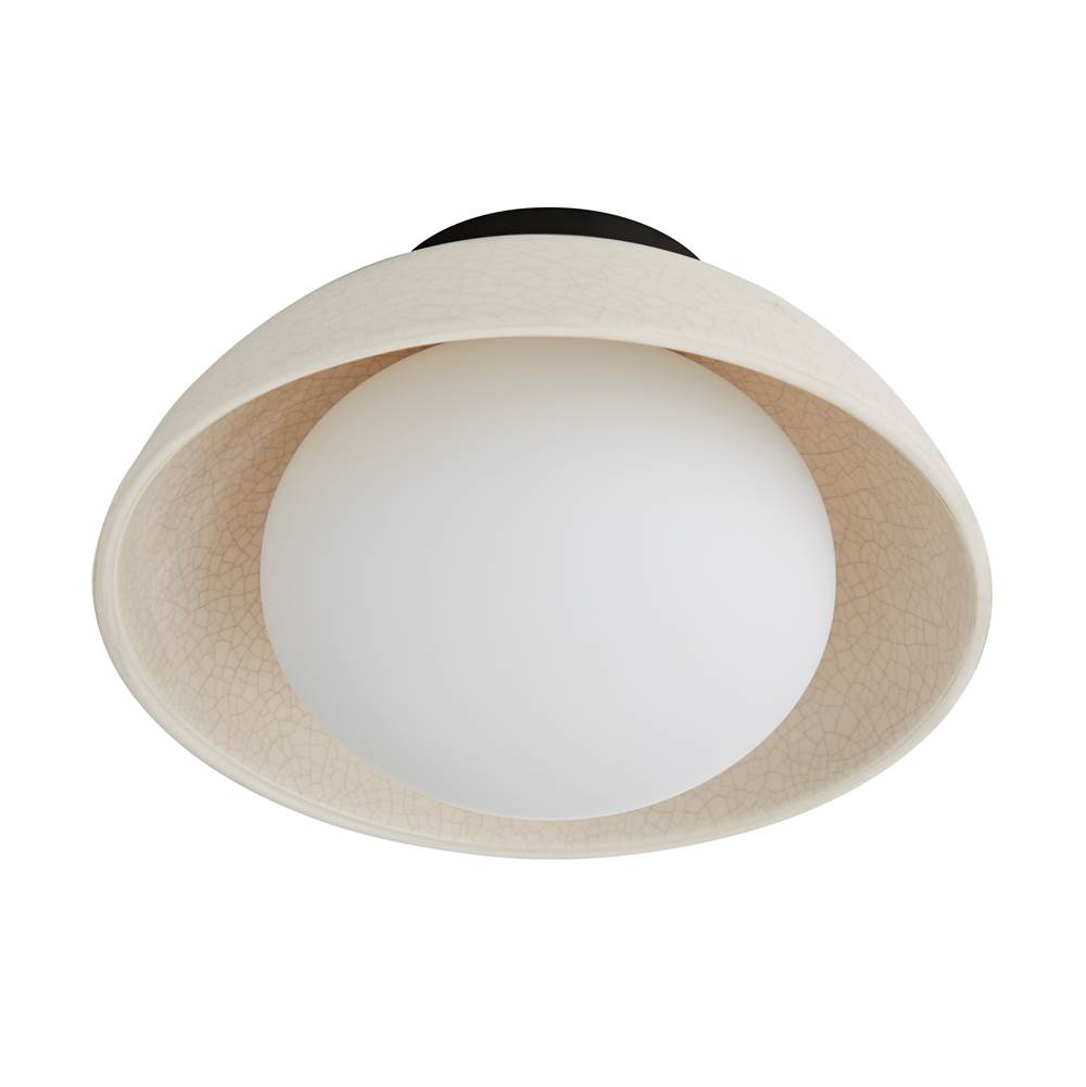 Arteriors Home DA49003 Ivory Stained Crackle 1 Light/ivory Stained Crackle Ceramic/frosted Glass Image 5