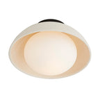 Arteriors Home DA49003 Ivory Stained Crackle 1 Light/ivory Stained Crackle Ceramic/frosted Glass Image 4