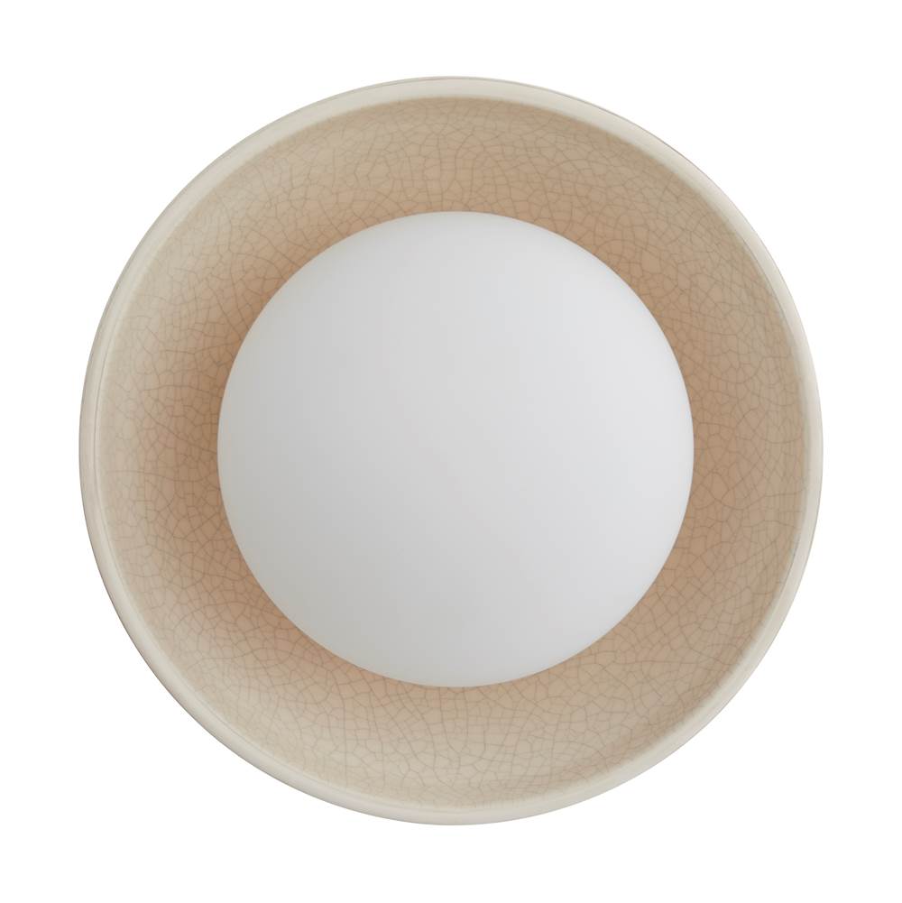 Arteriors Home DA49003 Ivory Stained Crackle 1 Light/ivory Stained Crackle Ceramic/frosted Glass Image 2
