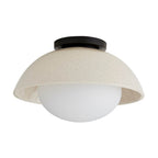 Arteriors Home DA49003 Ivory Stained Crackle 1 Light/ivory Stained Crackle Ceramic/frosted Glass Image 1