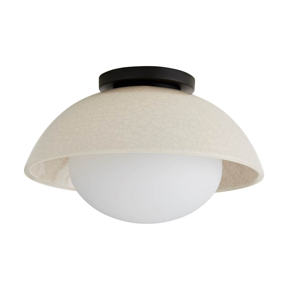 Arteriors Home DA49003 Ivory Stained Crackle 1 Light/ivory Stained Crackle Ceramic/frosted Glass Image 1