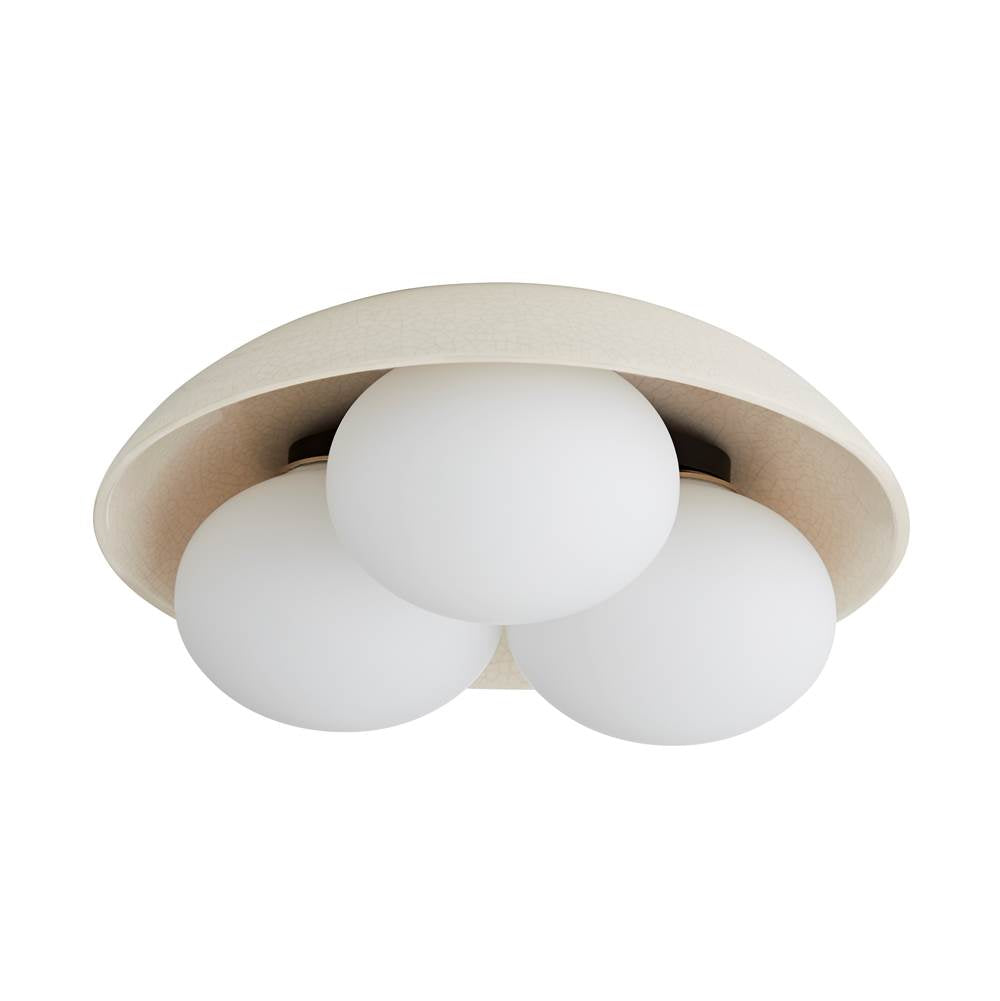 Arteriors Home DA49004 Ivory Stained Crackle 3 Light/ivory Stained Crackle Ceramic/frosted Glass Image 5