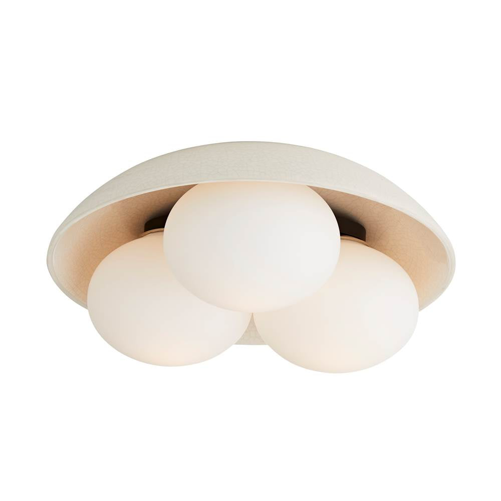 Arteriors Home DA49004 Ivory Stained Crackle 3 Light/ivory Stained Crackle Ceramic/frosted Glass Image 4