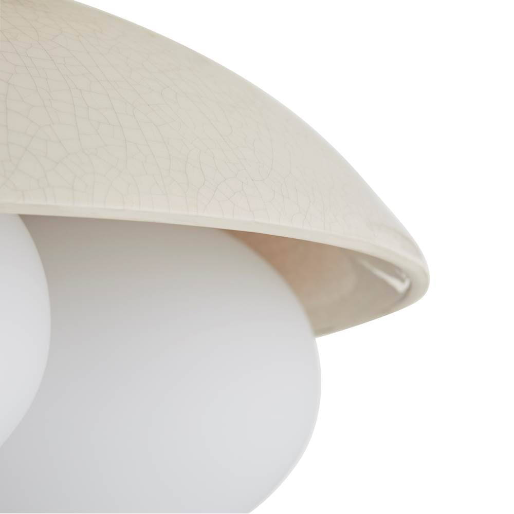 Arteriors Home DA49004 Ivory Stained Crackle 3 Light/ivory Stained Crackle Ceramic/frosted Glass Image 3