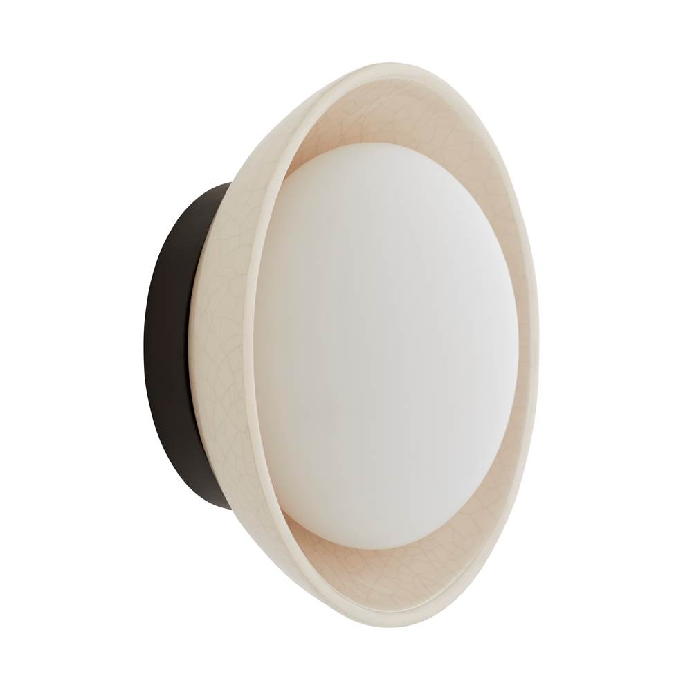Arteriors Home DA49005 Ivory Stained Crackle 1 Light/ivory Stained Crackle Ceramic/frosted Glass Image 4