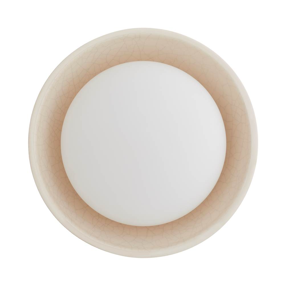 Arteriors Home DA49005 Ivory Stained Crackle 1 Light/ivory Stained Crackle Ceramic/frosted Glass Image 1
