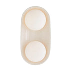 Arteriors Home Glaze 2 Light/ivory Stained Crackle Ceramic/frosted Glass